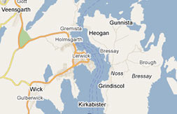 Shetland Attractions Map